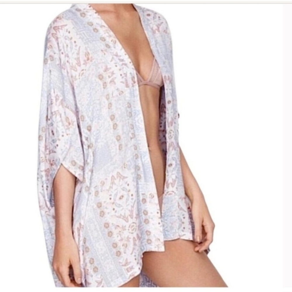 Victoria's Secret Floral Patterned Kimono/Swim Cover Up